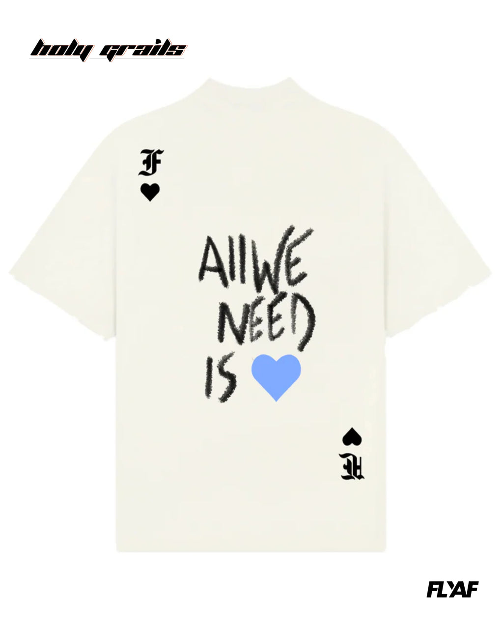 Rebel Heart Card Oversize Tee HG x FLYAF