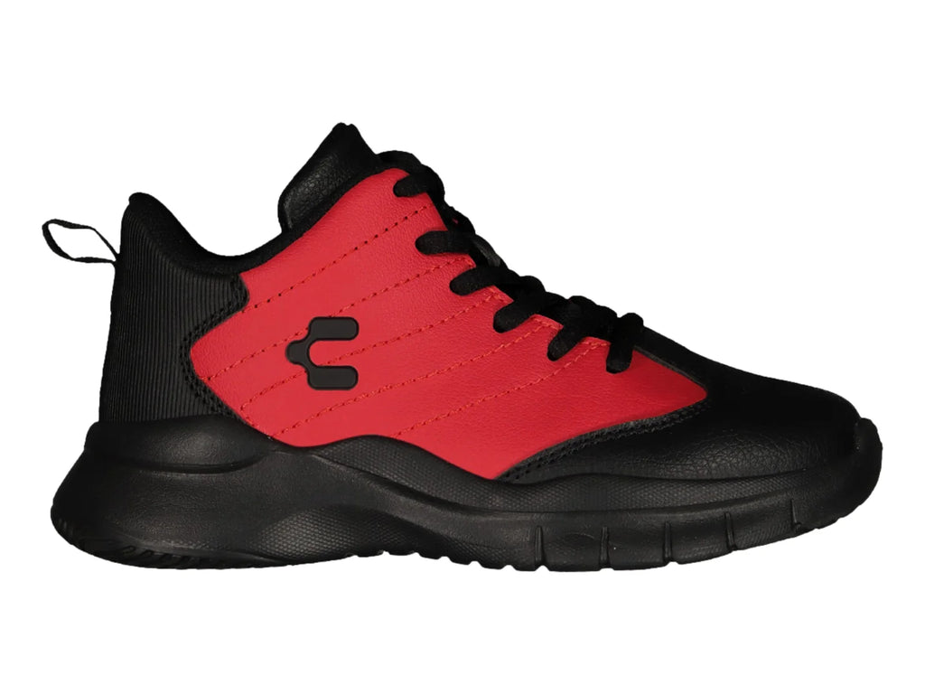 Tenis Charly para Baloncesto Rojo y Negro para Niño