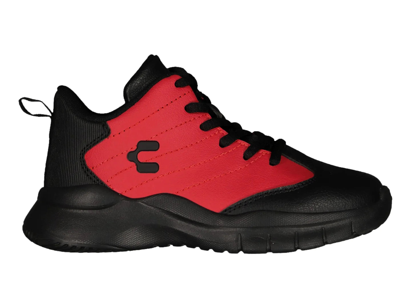 Tenis Charly para Baloncesto Rojo y Negro para Niño