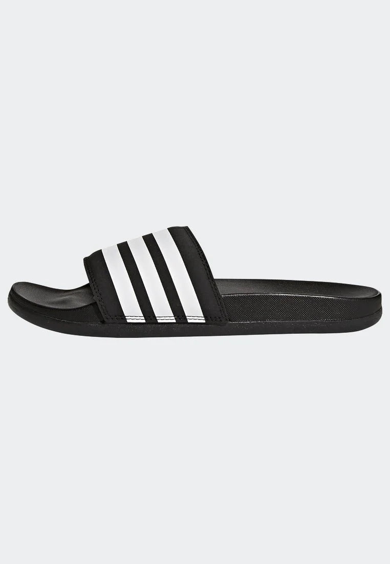 adidas Womens Adilette Comfort Slides Black White