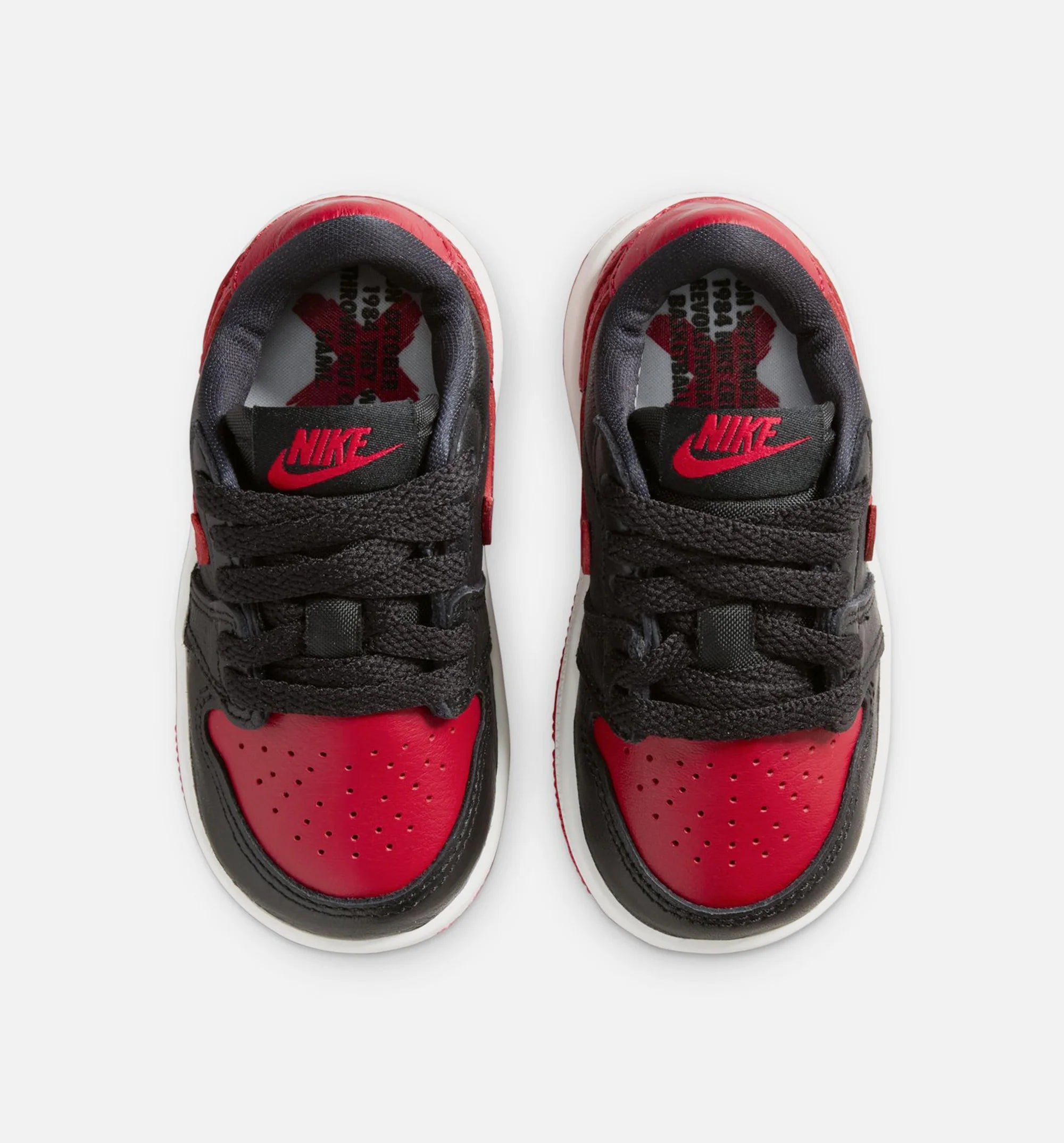 Air Jordan 1 Retro Low OG Banned Infant Toddler Lifestyle Shoe Black Black Varsity Red Summit White Free Shipping