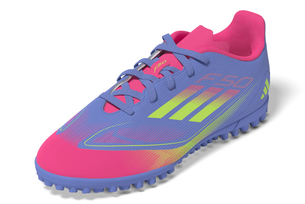 adidas F50 Club Turf Boots Junior Blue Lemon