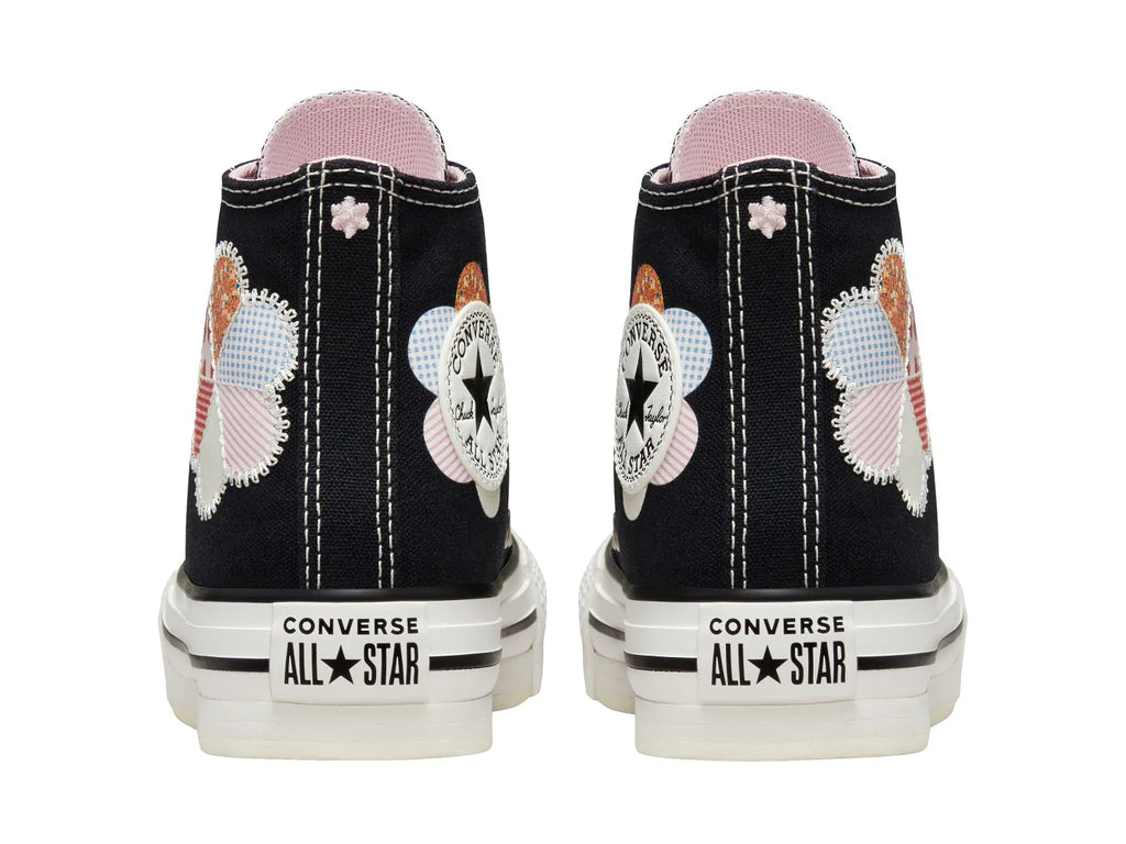 Tenis Converse Chuck Taylor All Star Eva Lift Hi Negro y Rosa para Niña