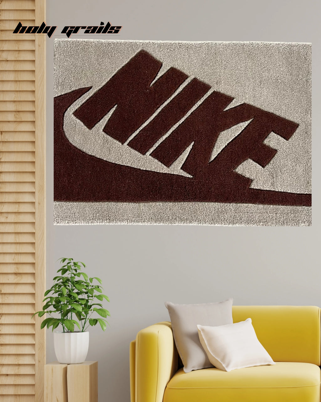 Neutral Swoosh Handtufted Rug