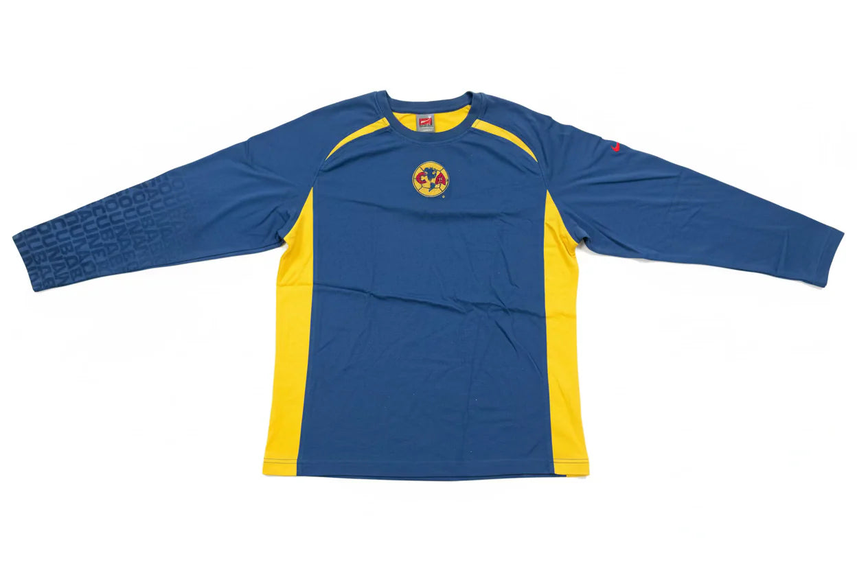 Nike America Long Sleeve Logo Tee Rapid Dijon Samba