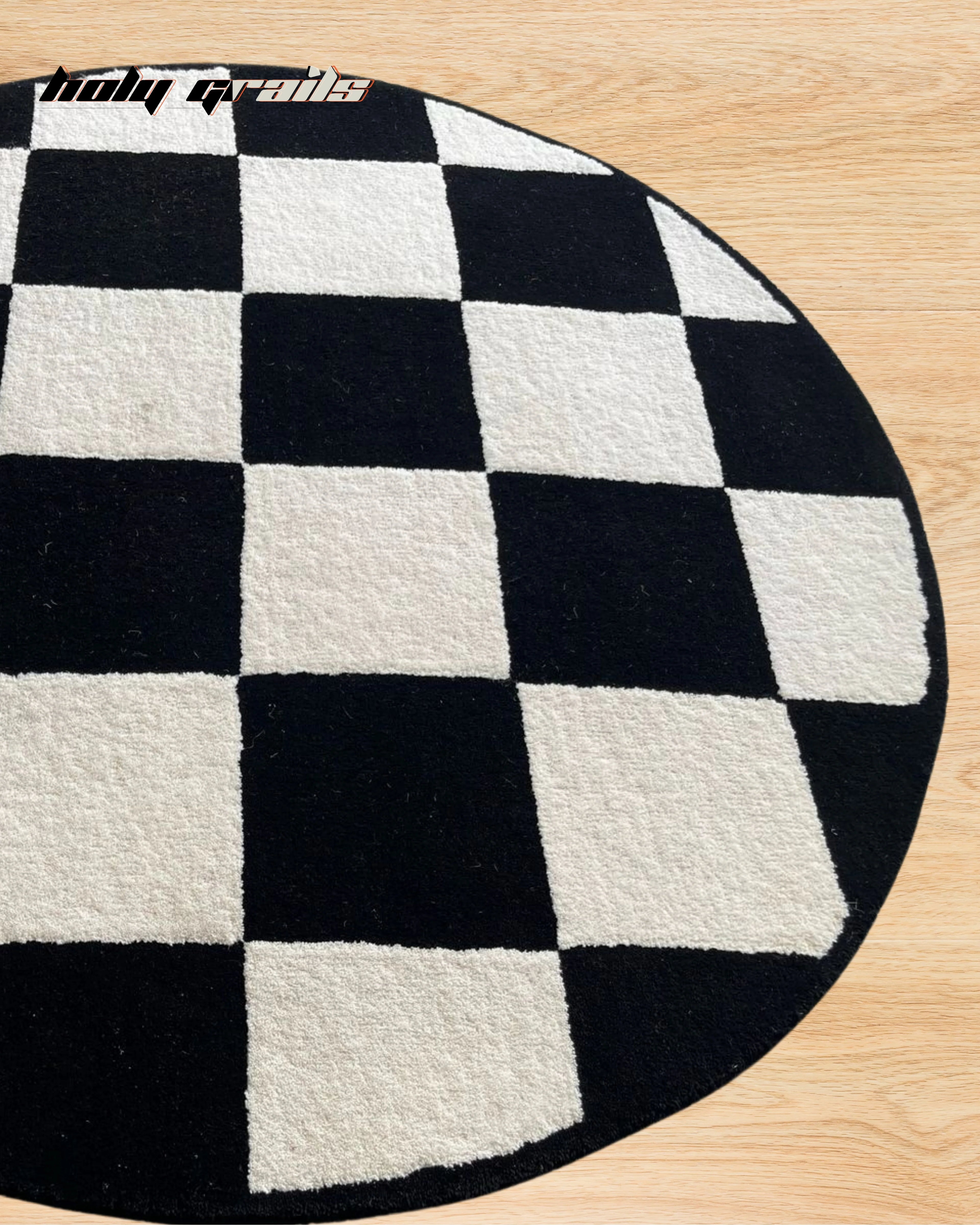 Checkmate BW Hand Tufted Rug