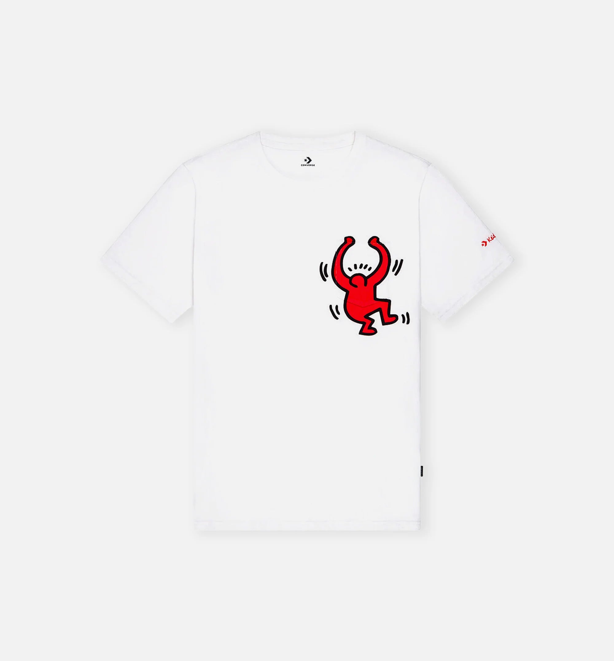 Converse X Keith Haring Graphic Pocket Mens T Shirt White Red