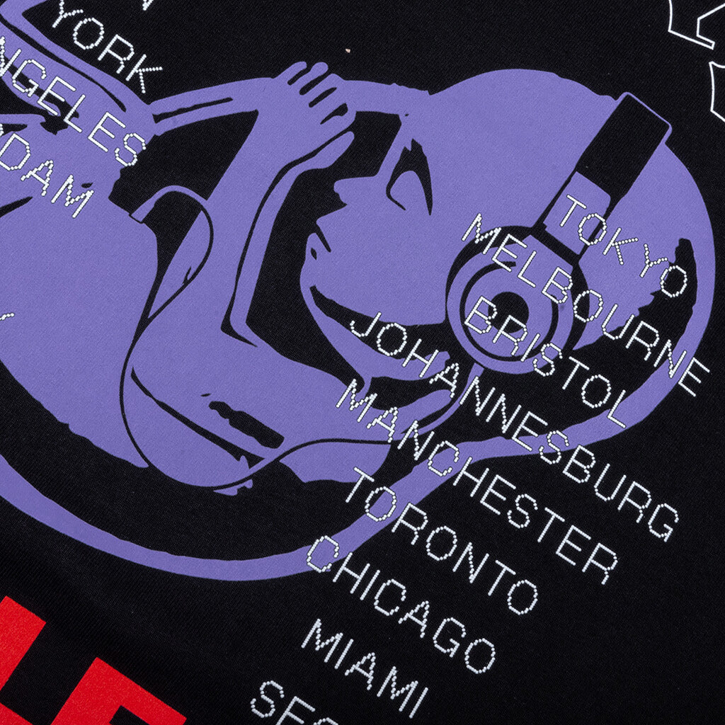 Pleasures x Boiler Room Headphone T Shirt Black
