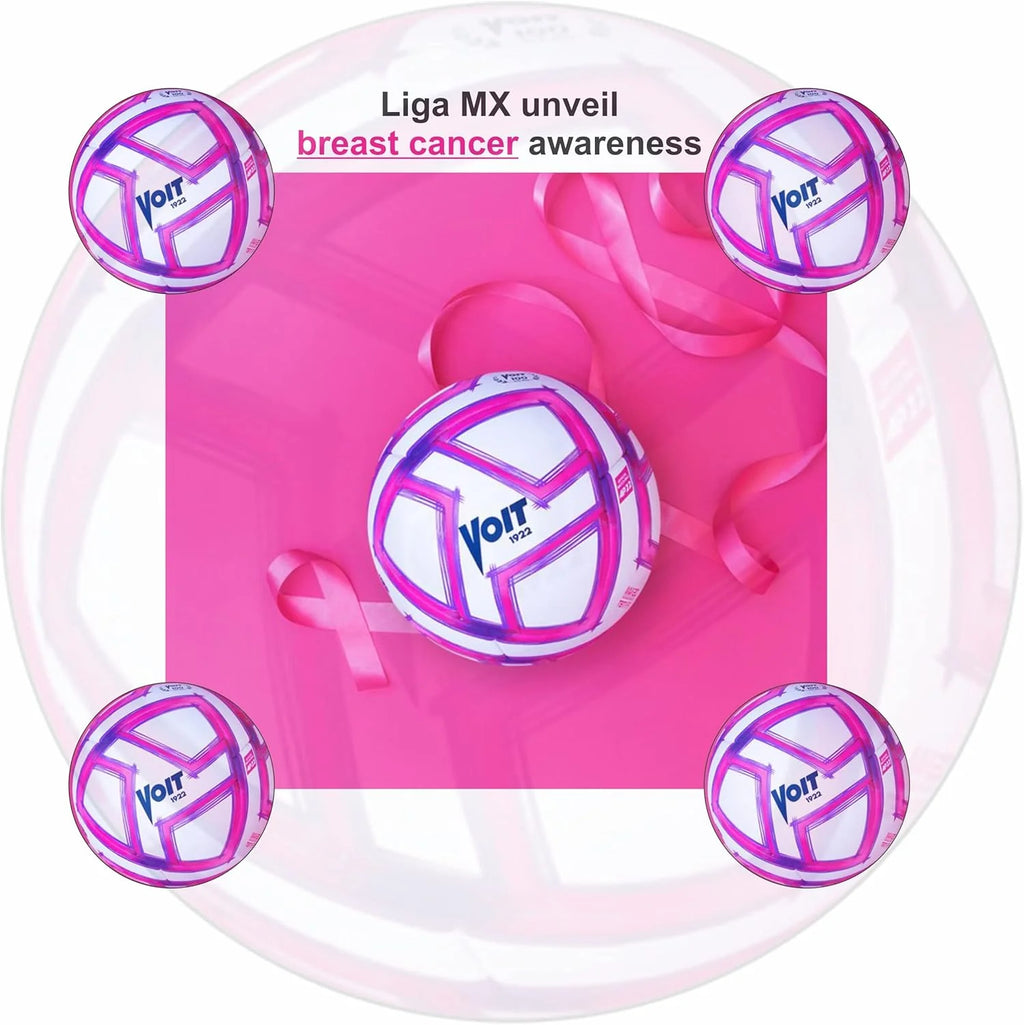 Voit Pro Officia FIFA Match Soccer Soccer Ball White Pink
