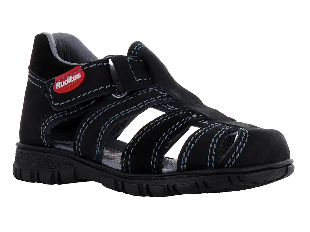 Sandalias RUDITOS Color Negro para Niño