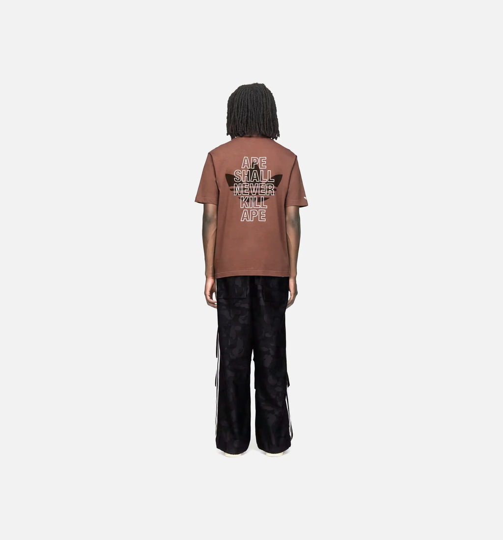 Bape SSL Mens Short Sleeve Shirt Brown