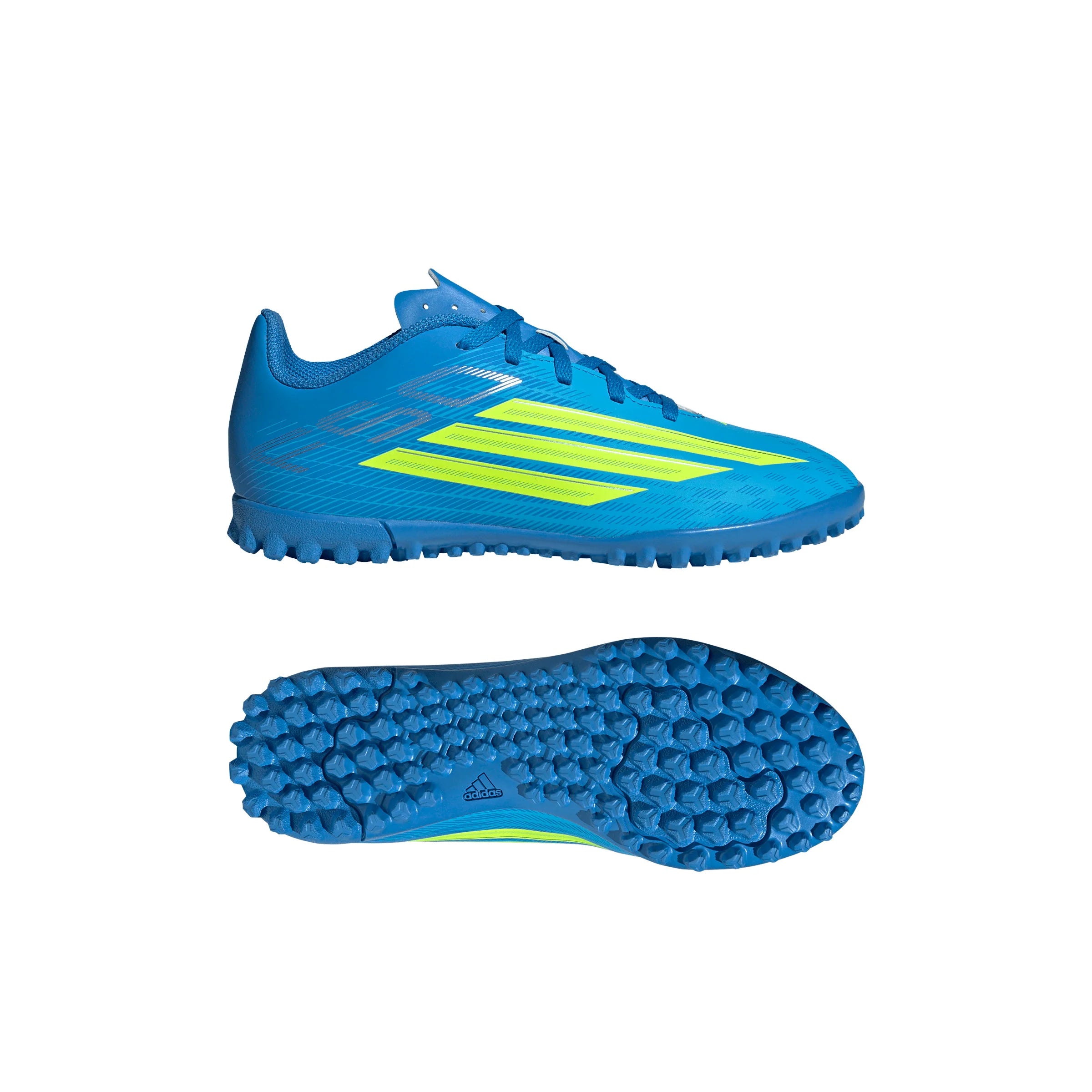 adidas F50 Club TF Turf Youth Soccer Cleats Blue Yellow Aqua