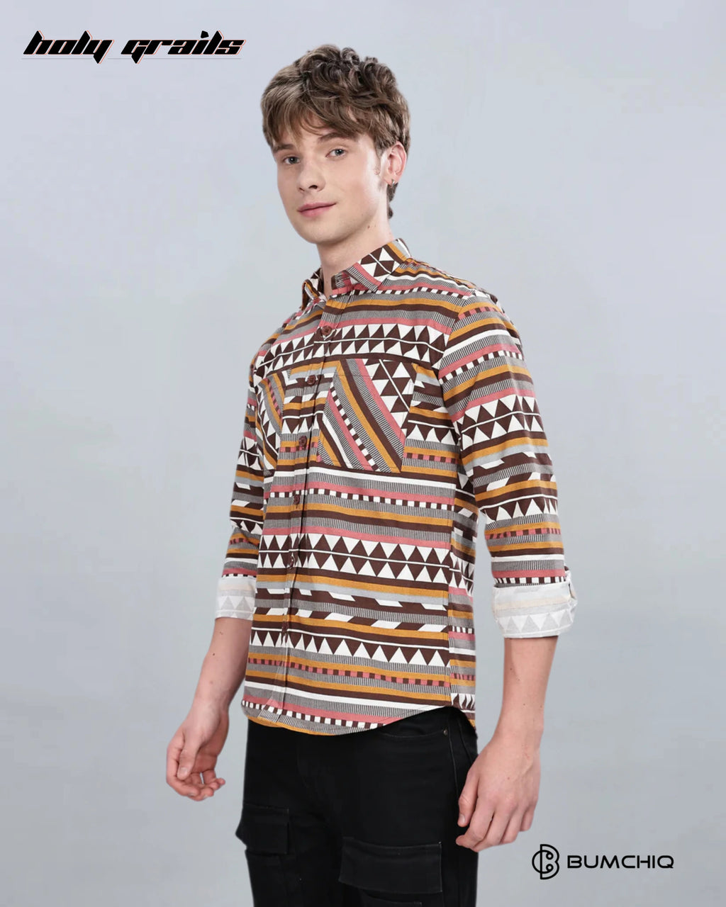 Orange Aztec Overshirt HG x Bumchiq