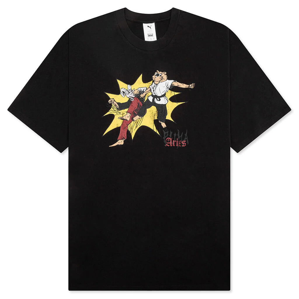Puma x Aries Graphic T Shirt Black