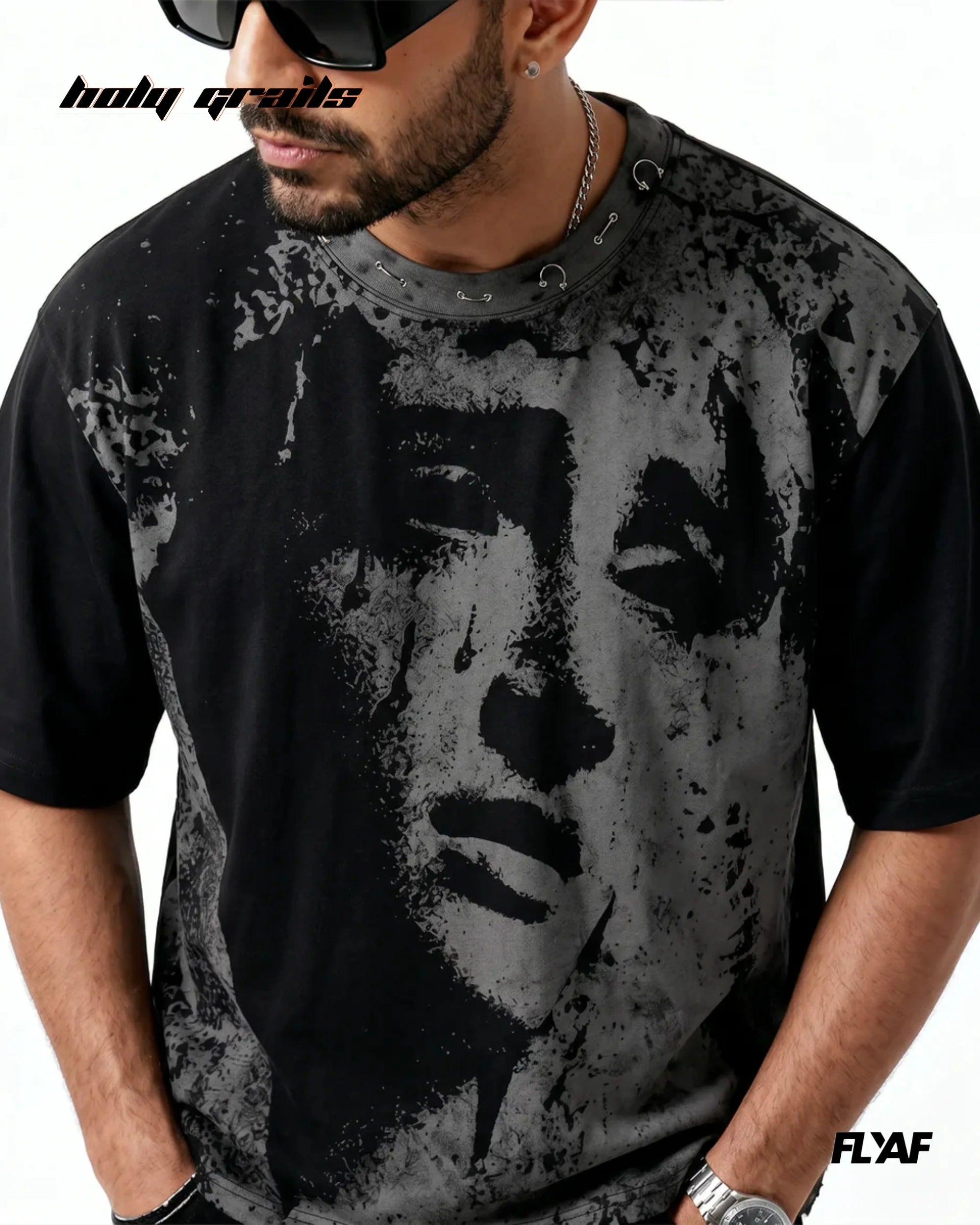Charcoal Wing Black Tee HG x FLYAF