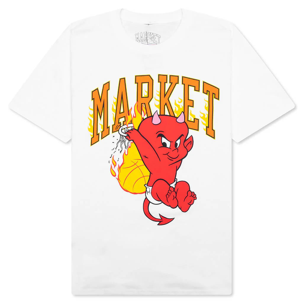 Market x Hot Stuff Dunk S S Tee White