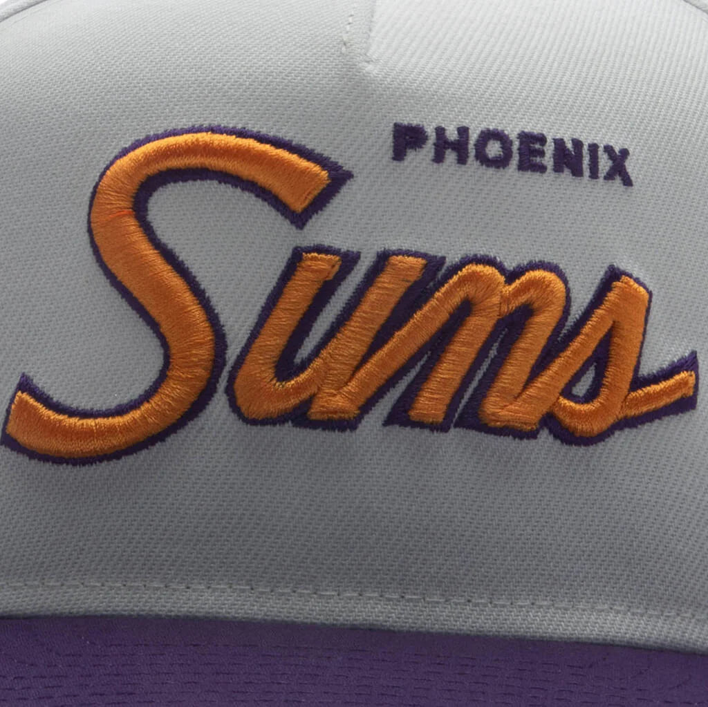 9FIFTY A Frame Curved Hardwood Classics Script Snapback Phoenix Suns