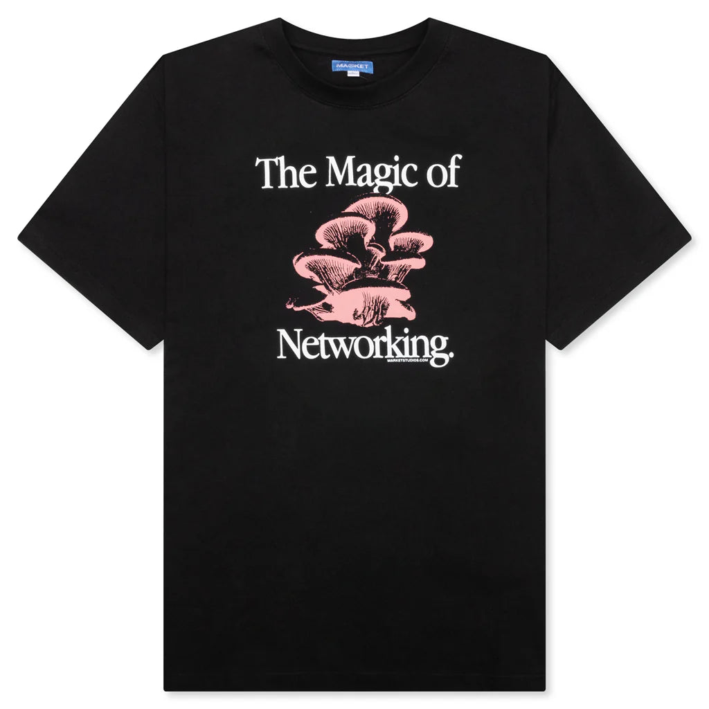 Social Network T Shirt Washed Black