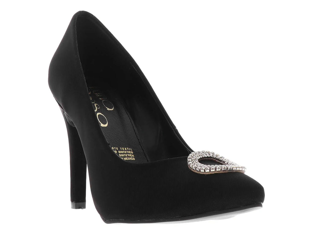 Zapatillas Tacón Alto Luna Rosa Negro para Mujer