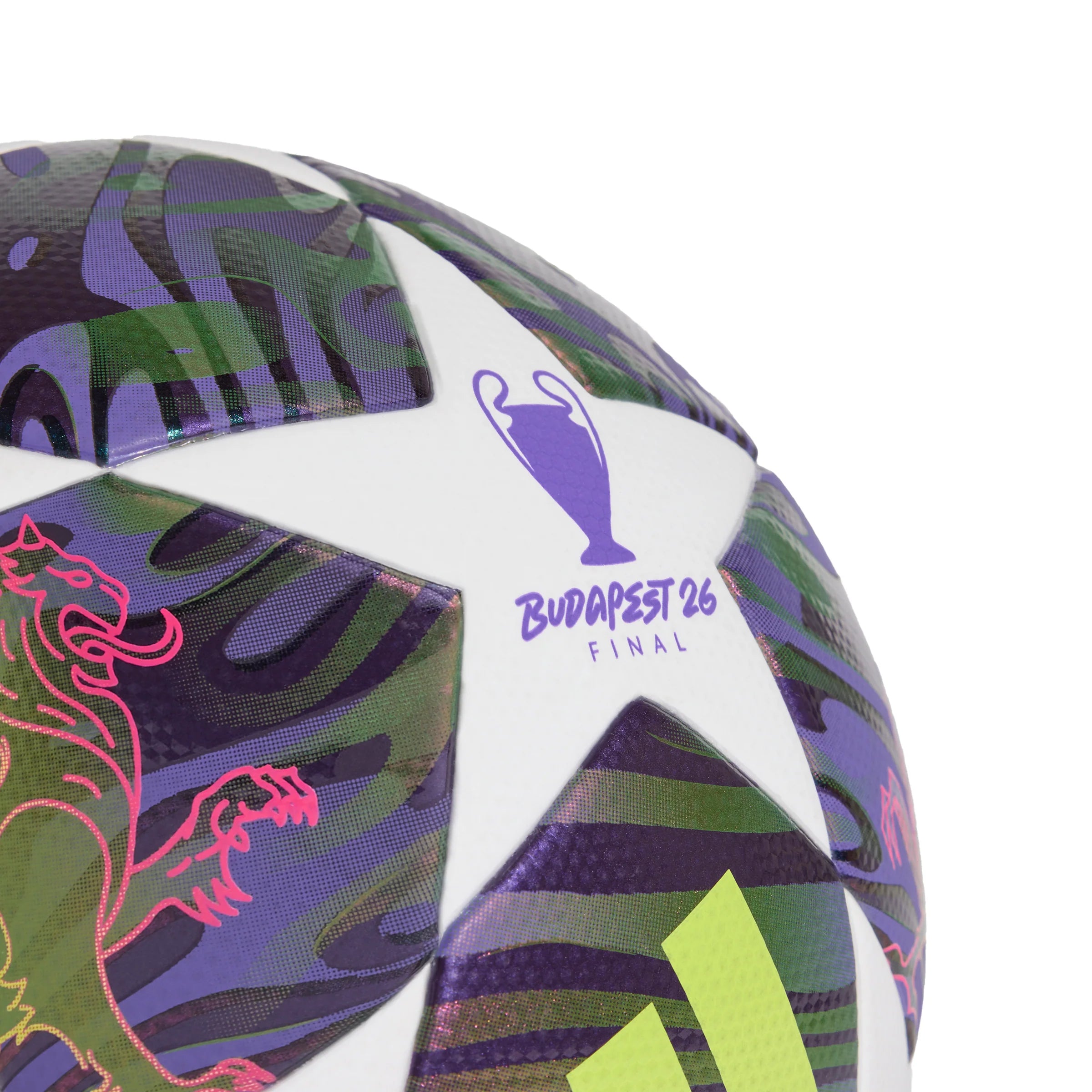 adidas UEFA Champions League Final League Soccer Ball White Purple Yellow