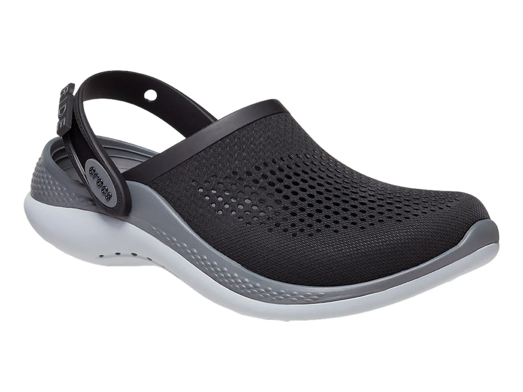 Zuecos Crocs LiteRide 360 Clog Negro y Gris para Niño