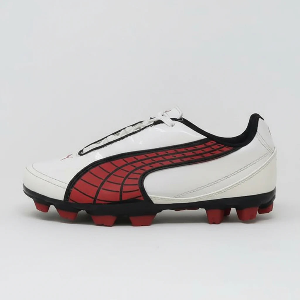 PUMA V510 II I FG Youth Firm Ground Soccer Cleats White Red