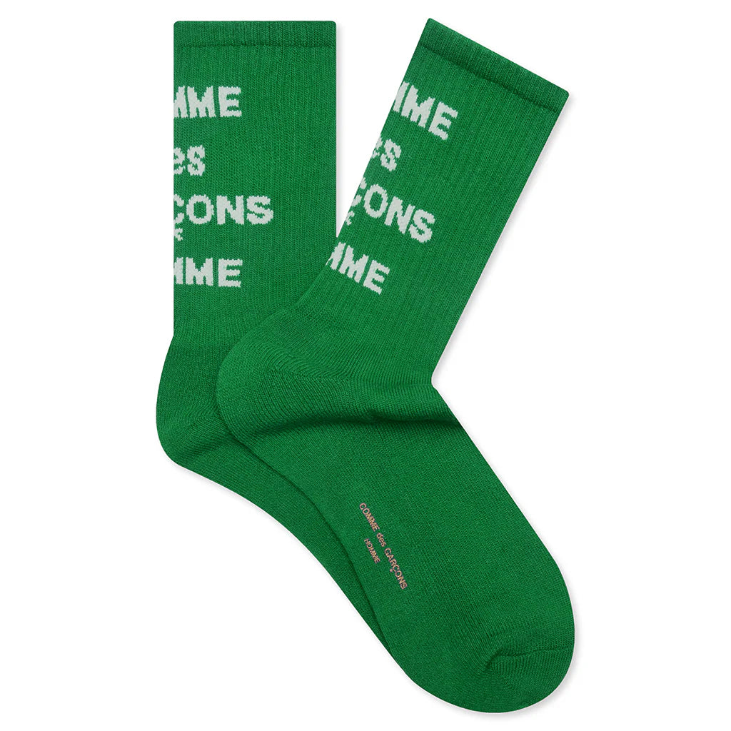 Logo Crew Socks Green