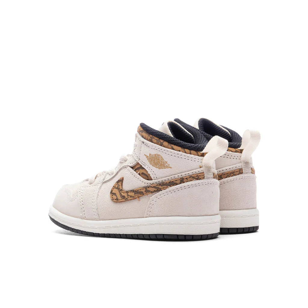 Air Jordan 1 Mid TD Light Orewood Brown Metallic Gold White