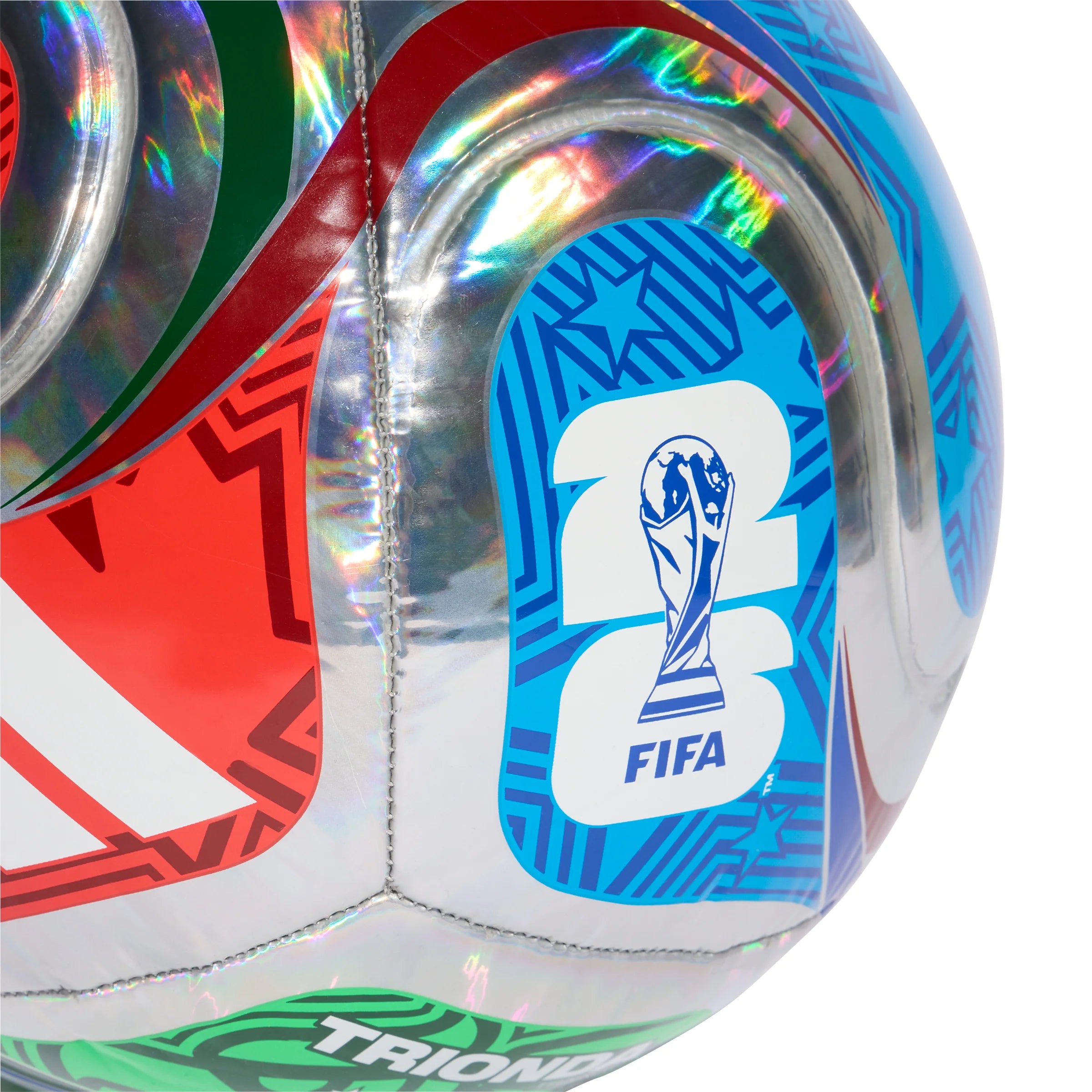 adidas World Cup 26 Trionda Training Foil Soccer Ball Multicolor White Blue
