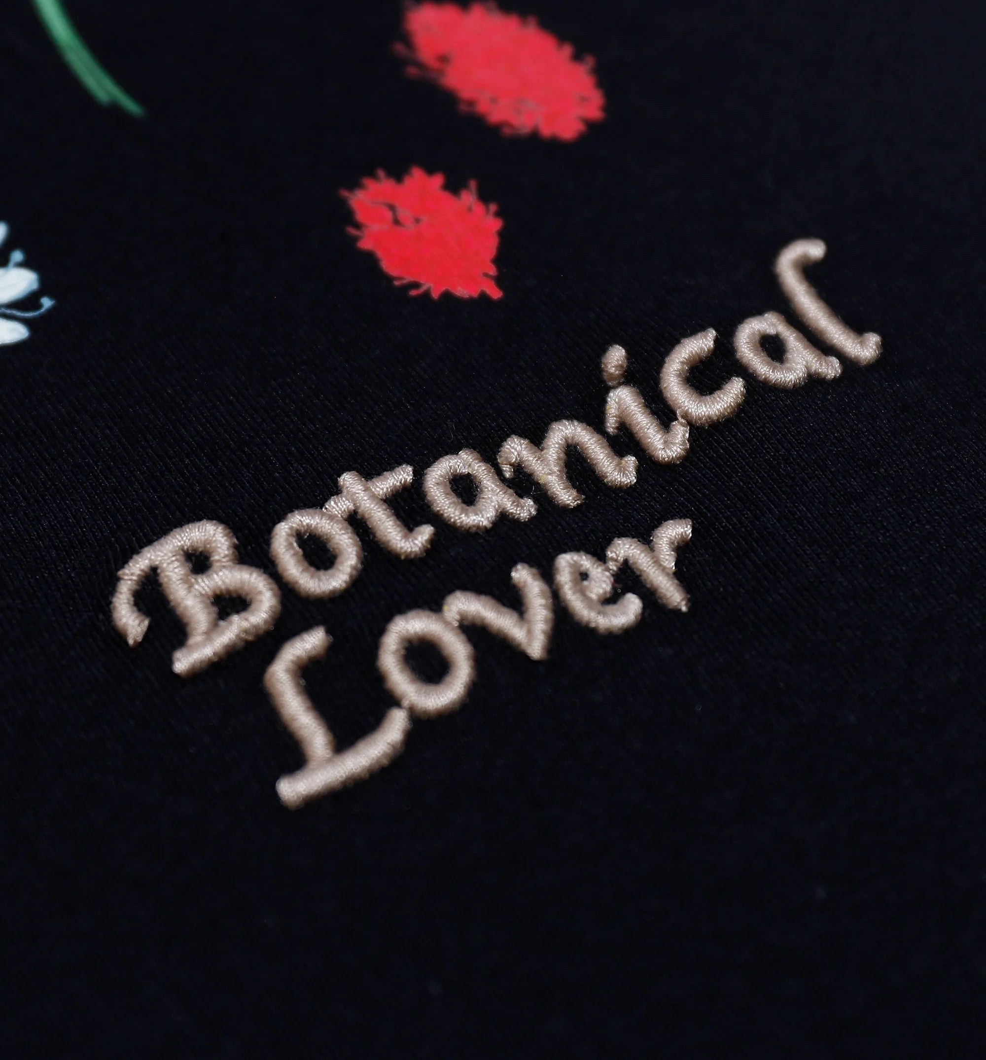 Botanical Short Sleeve Tee Mens T Shirt Black