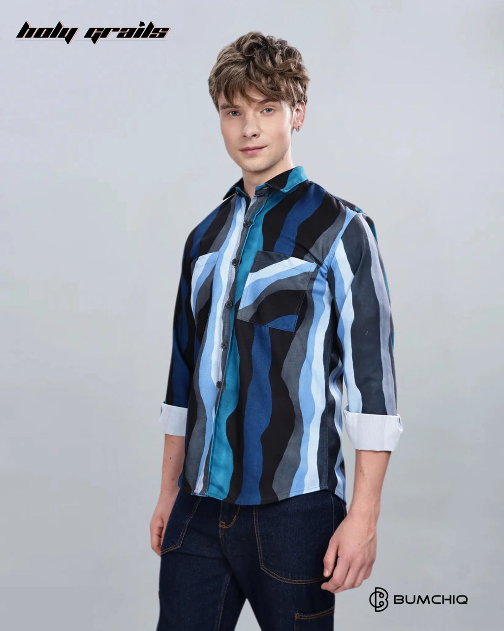 Blue Wavy Overshirt HG x Bumchiq
