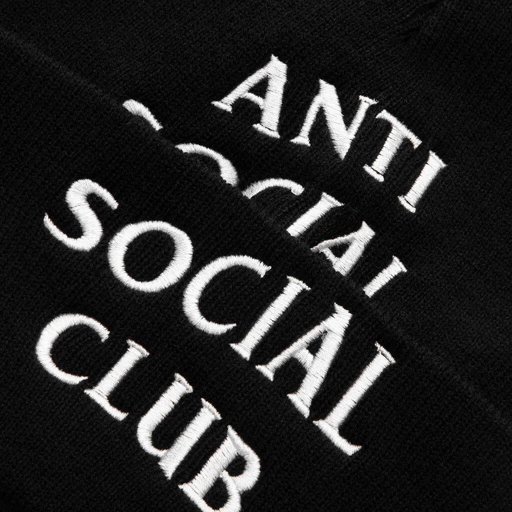 Embroidered Beanie Black