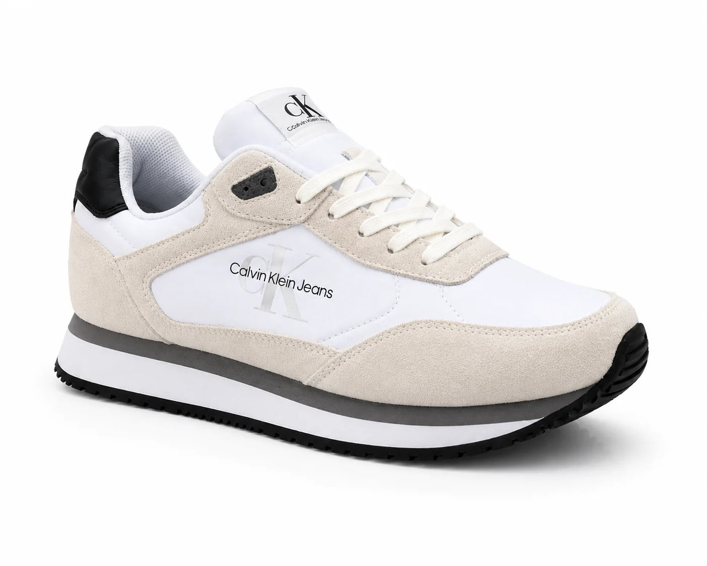 Calvin Klein Jeans Retro Runner Blanc Beige