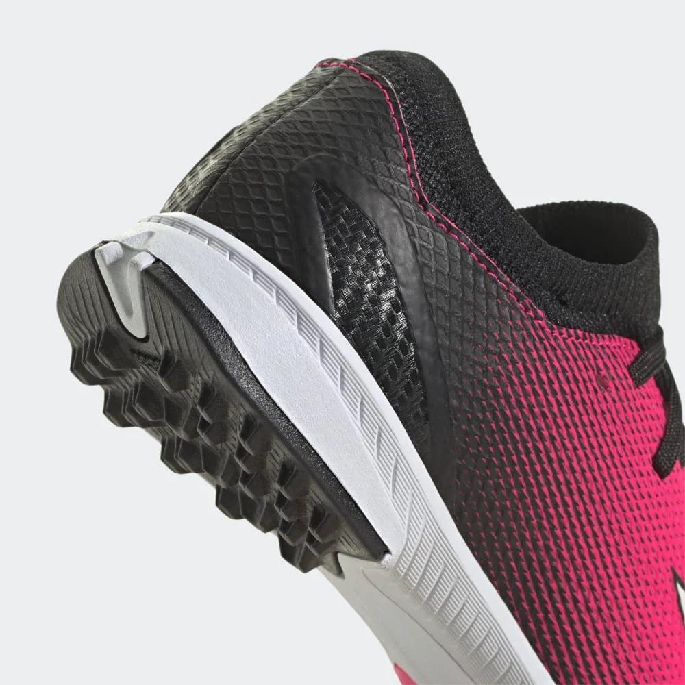 adidas Kids X Speedportal3 TF J Turf Football Boots Black Pink