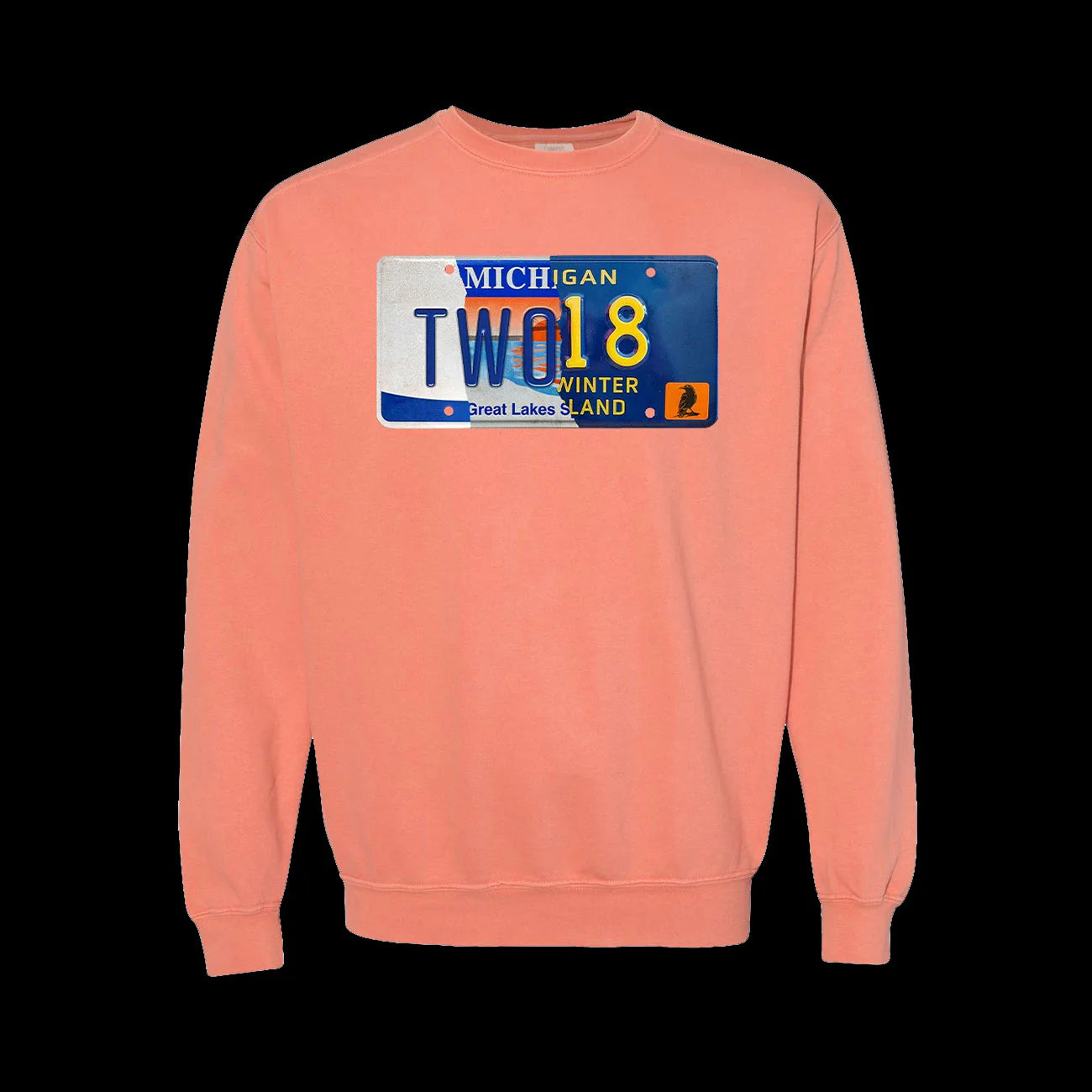 Two18 License Plate Crewneck Pink