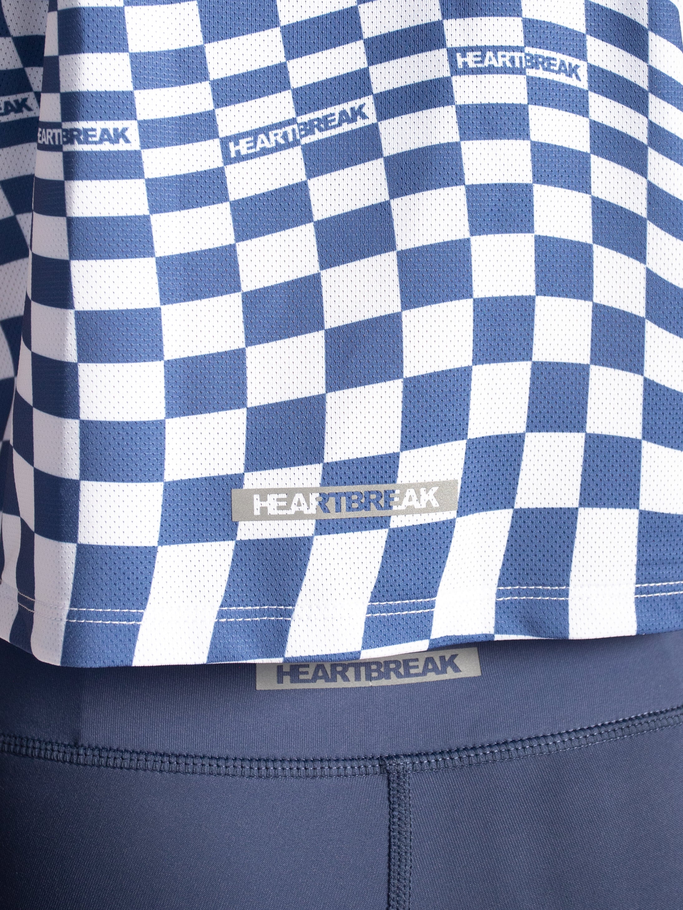 Heartbreak Womens Warped Checkerboard Crop