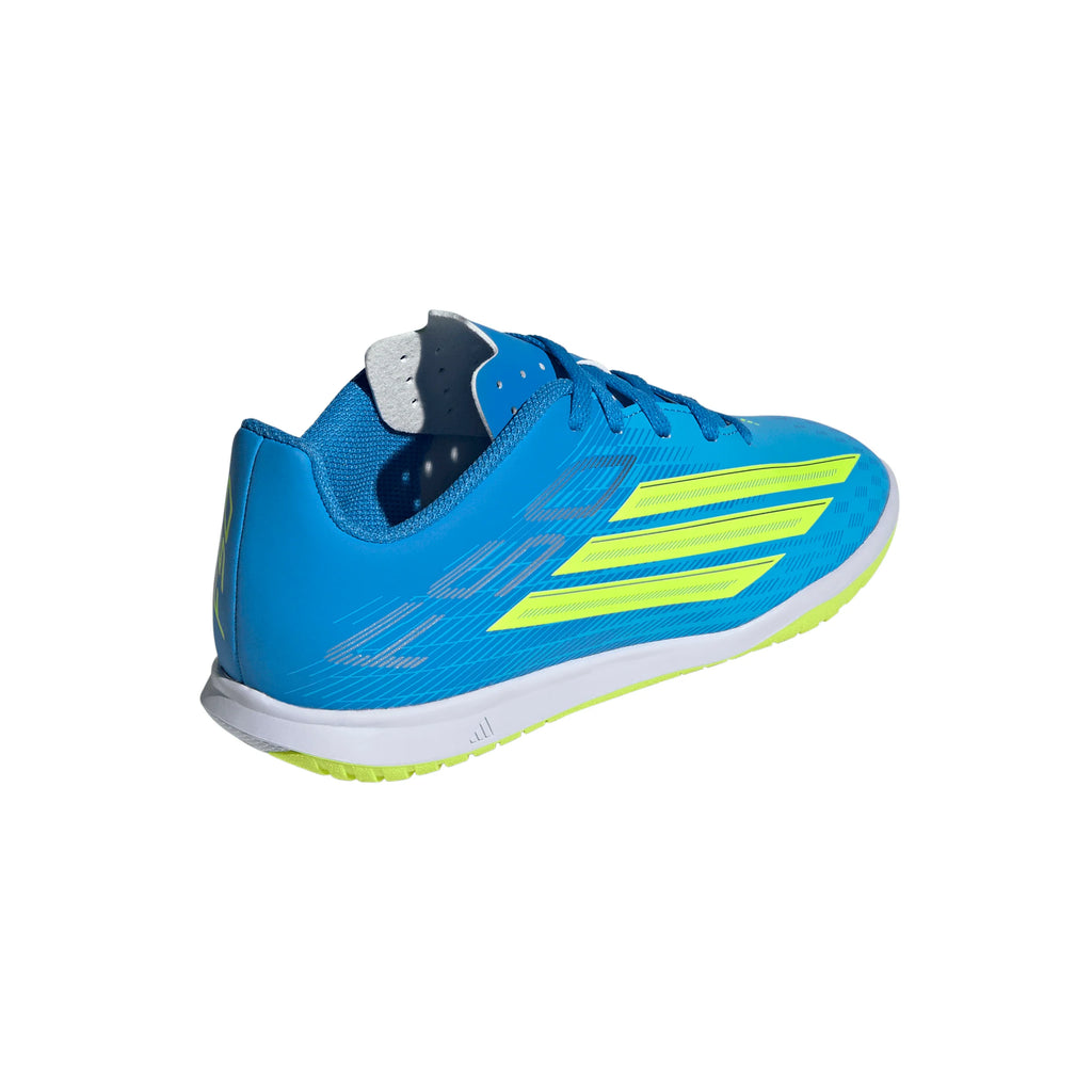 adidas F50 Club IN Indoor Youth Soccer Shoes Blue Yellow Aqua