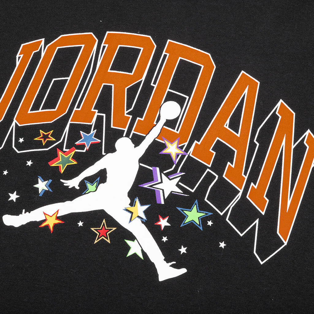 Womens Oversized Flight T Shirt Black Orange Grey