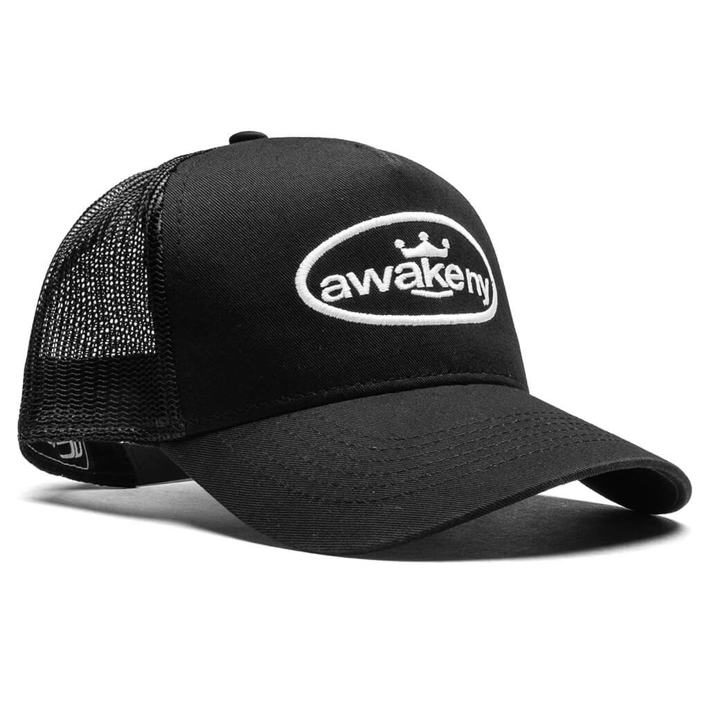 King Logo Trucker Hat Black