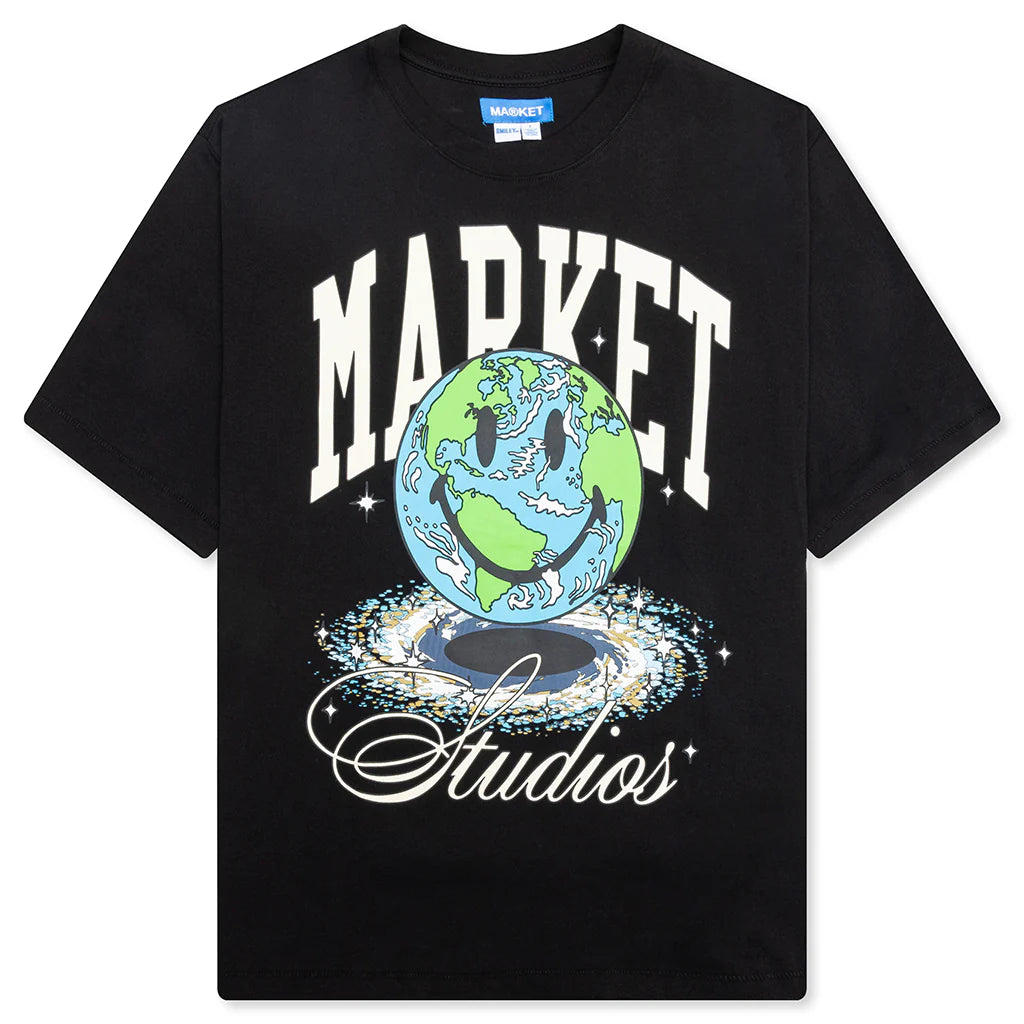 Smiley Galaxy T Shirt Black