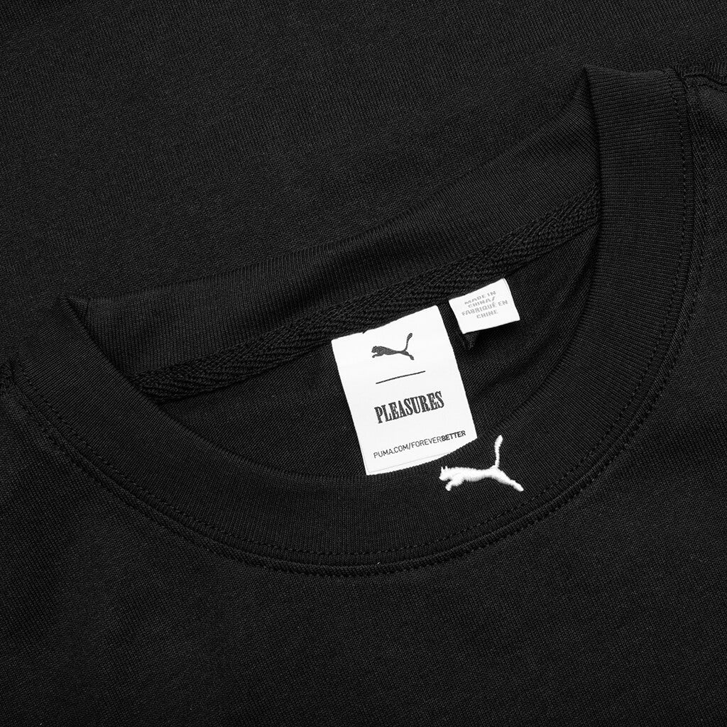 Puma x Pleasures Typo Tee Black