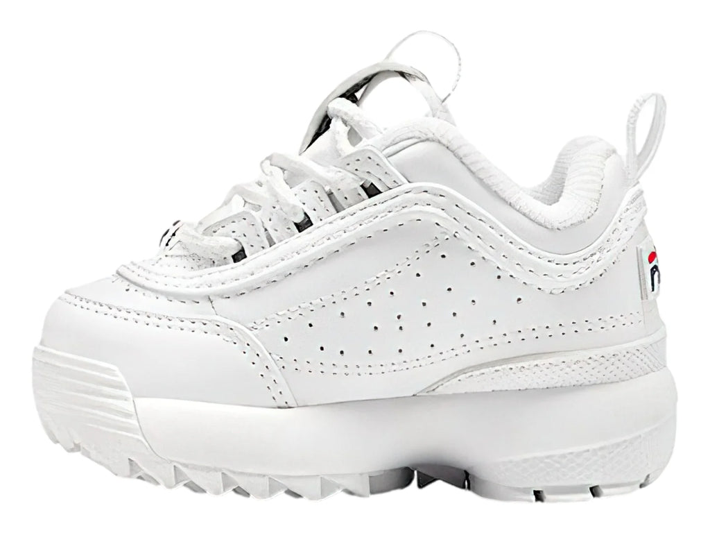 Tenis FILA Disruptor II Blanco Marino y Rojo para Niña