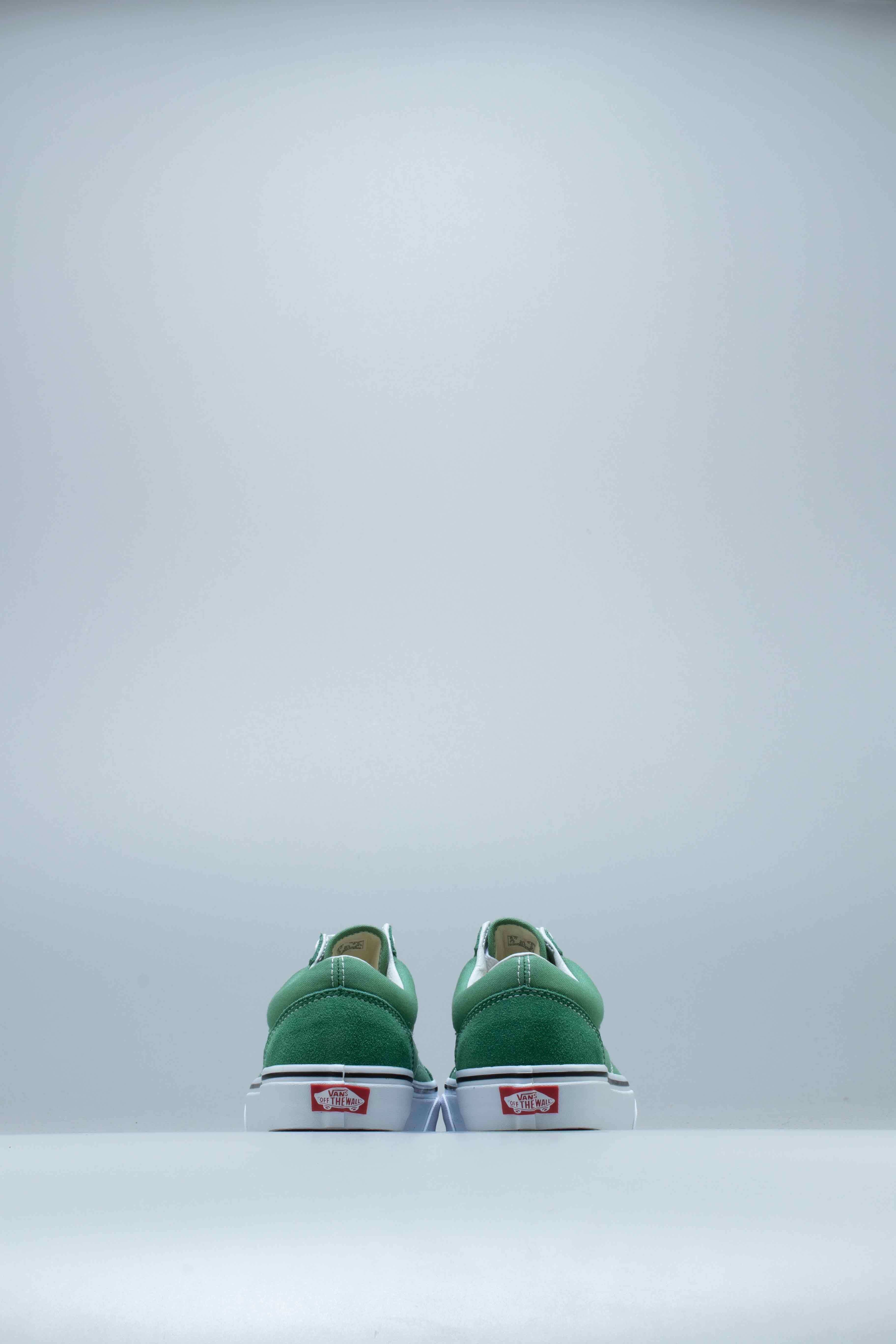 Old Skool Mens Shoe Deep Grass Green White