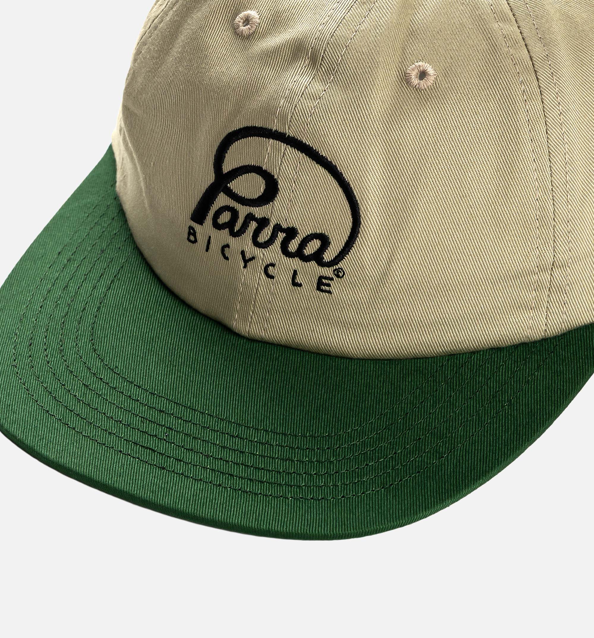 Bicycle Logo 6 Panel Mens Hat Green