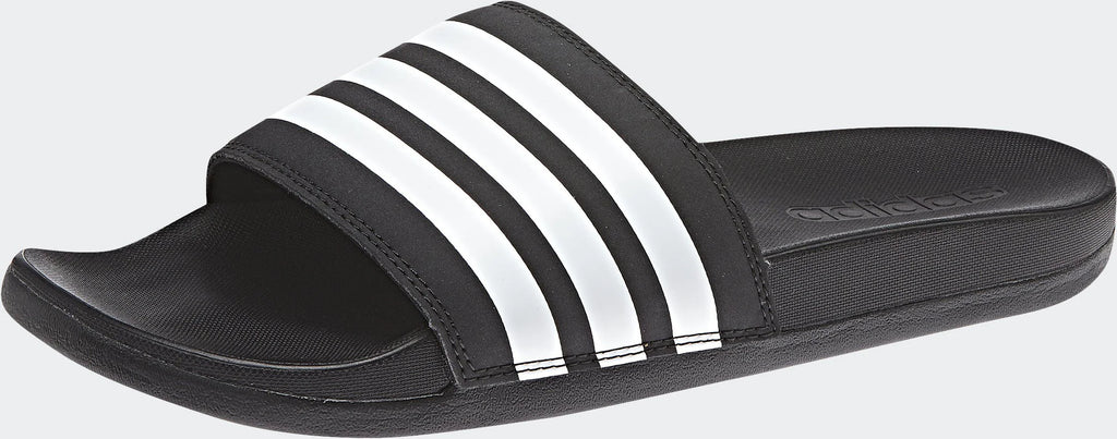 adidas Womens Adilette Comfort Slides Black White