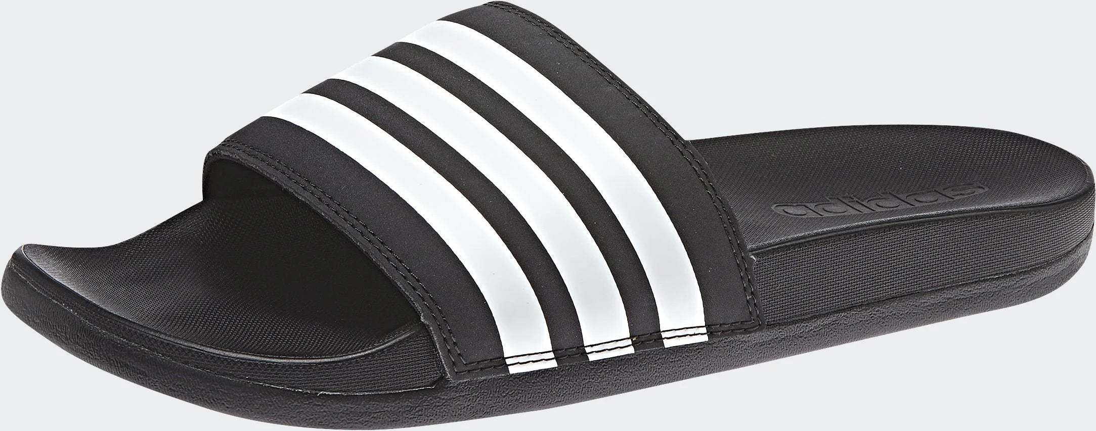 adidas Womens Adilette Comfort Slides Black White