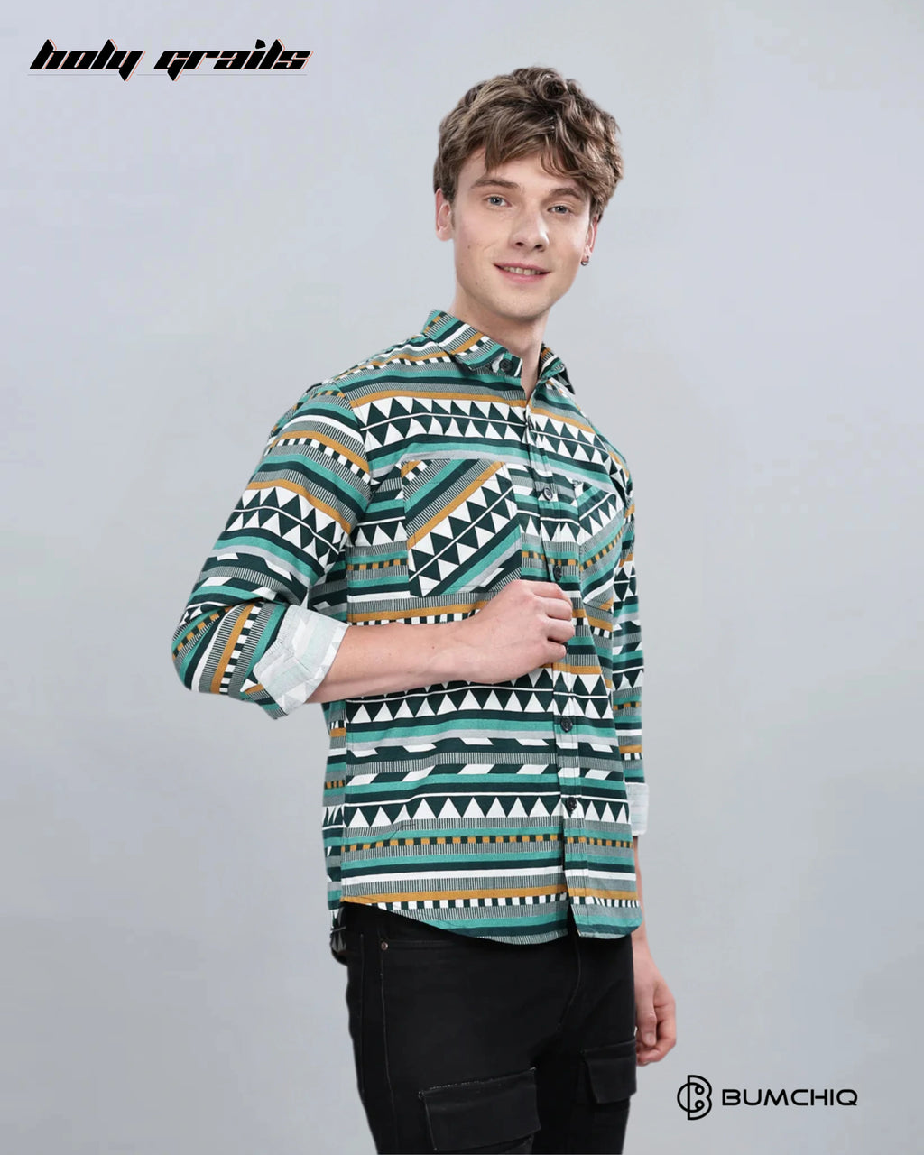 Green Aztec Overshirt HG x Bumchiq