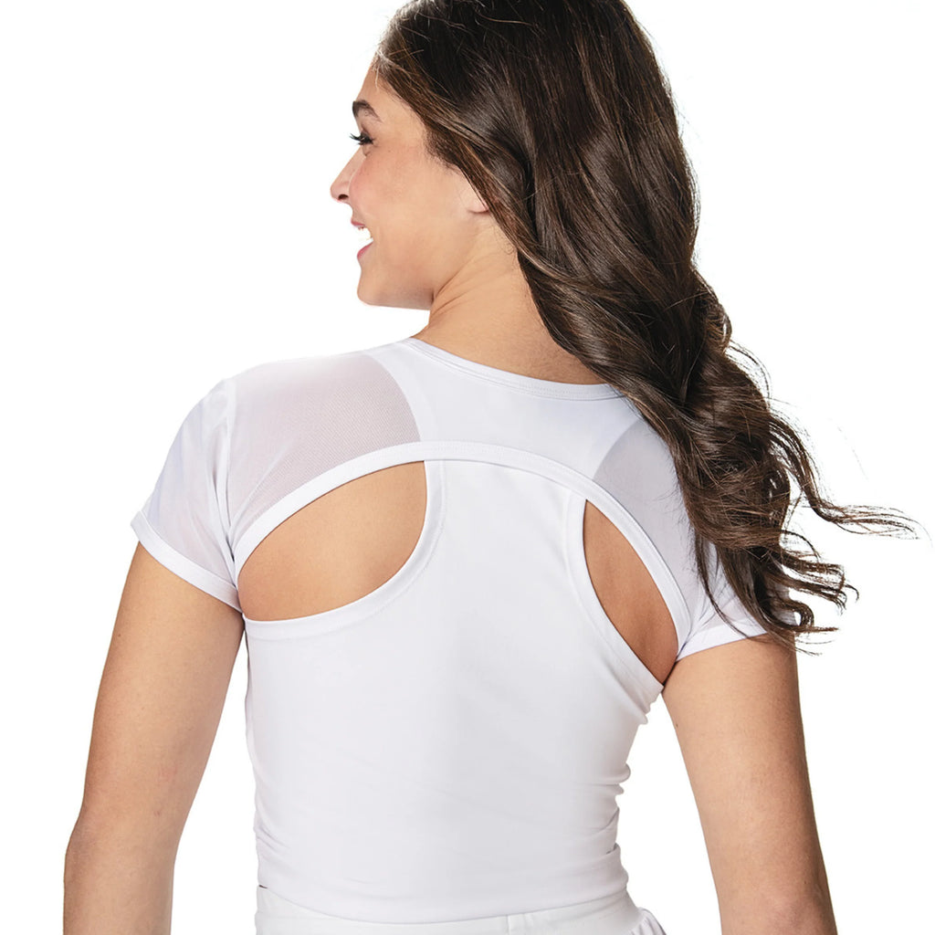Mesh Cap Sleeve Top