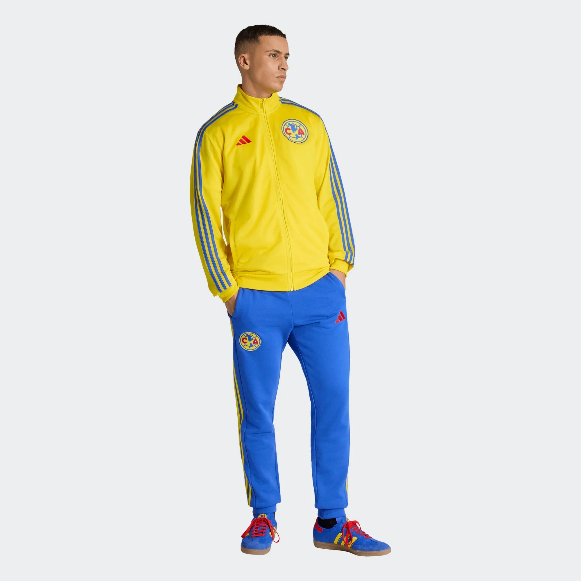 adidas Club America DNA Track Top Mens Soccer Jacket Yellow