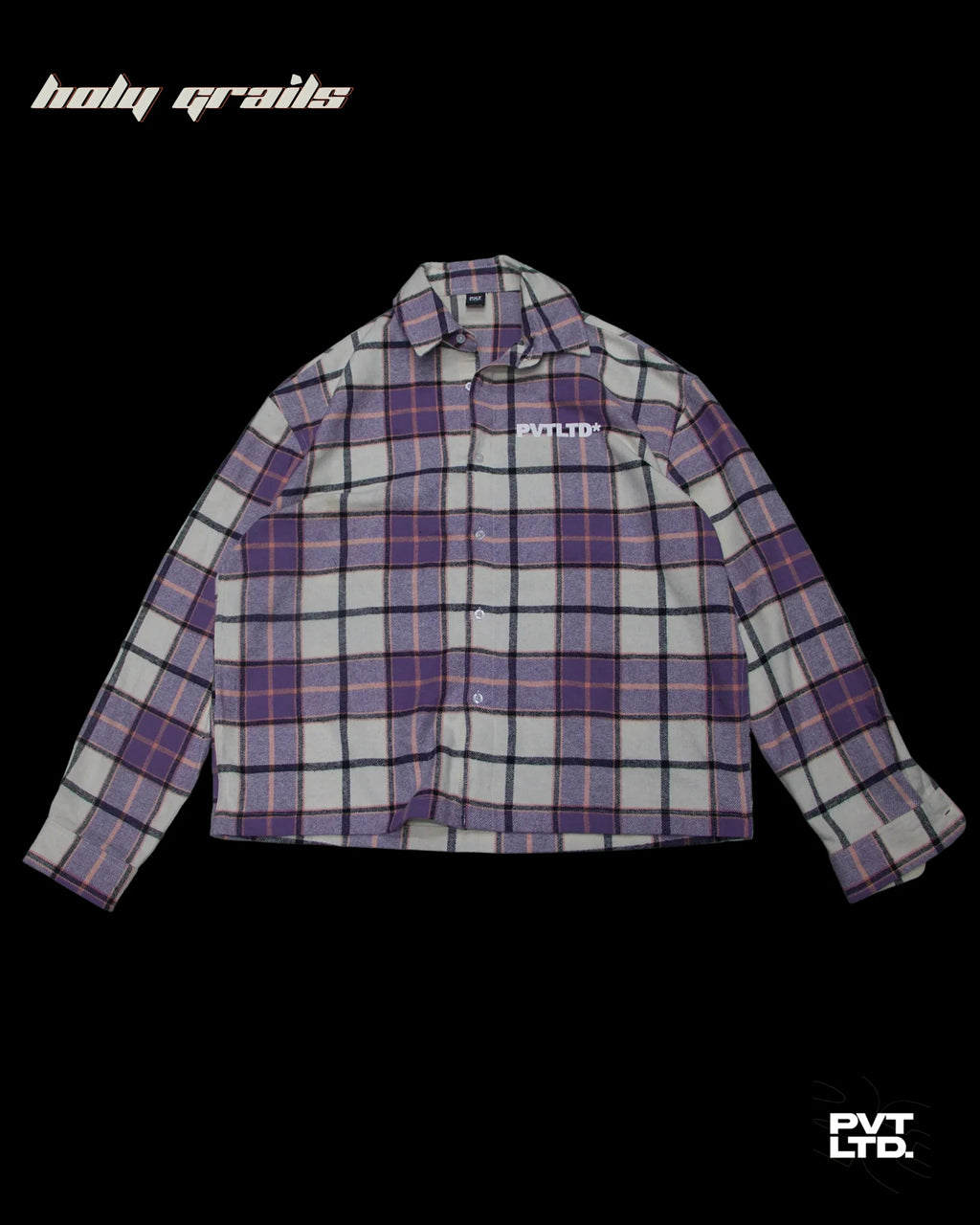 Purple Checkered Flannel Shirt HG x Pvt Ltd